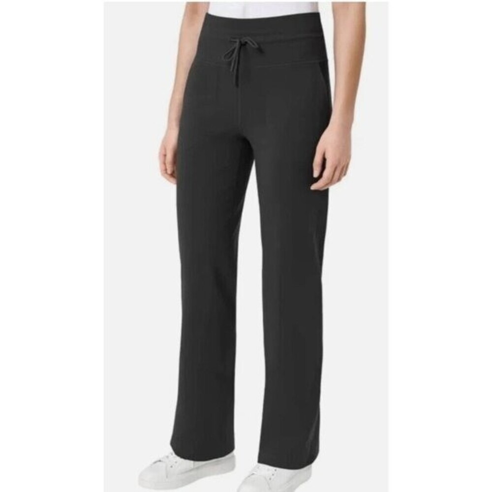 Mondetta Women's L High-Rise Straight Leg Pants Casual Black L1218
